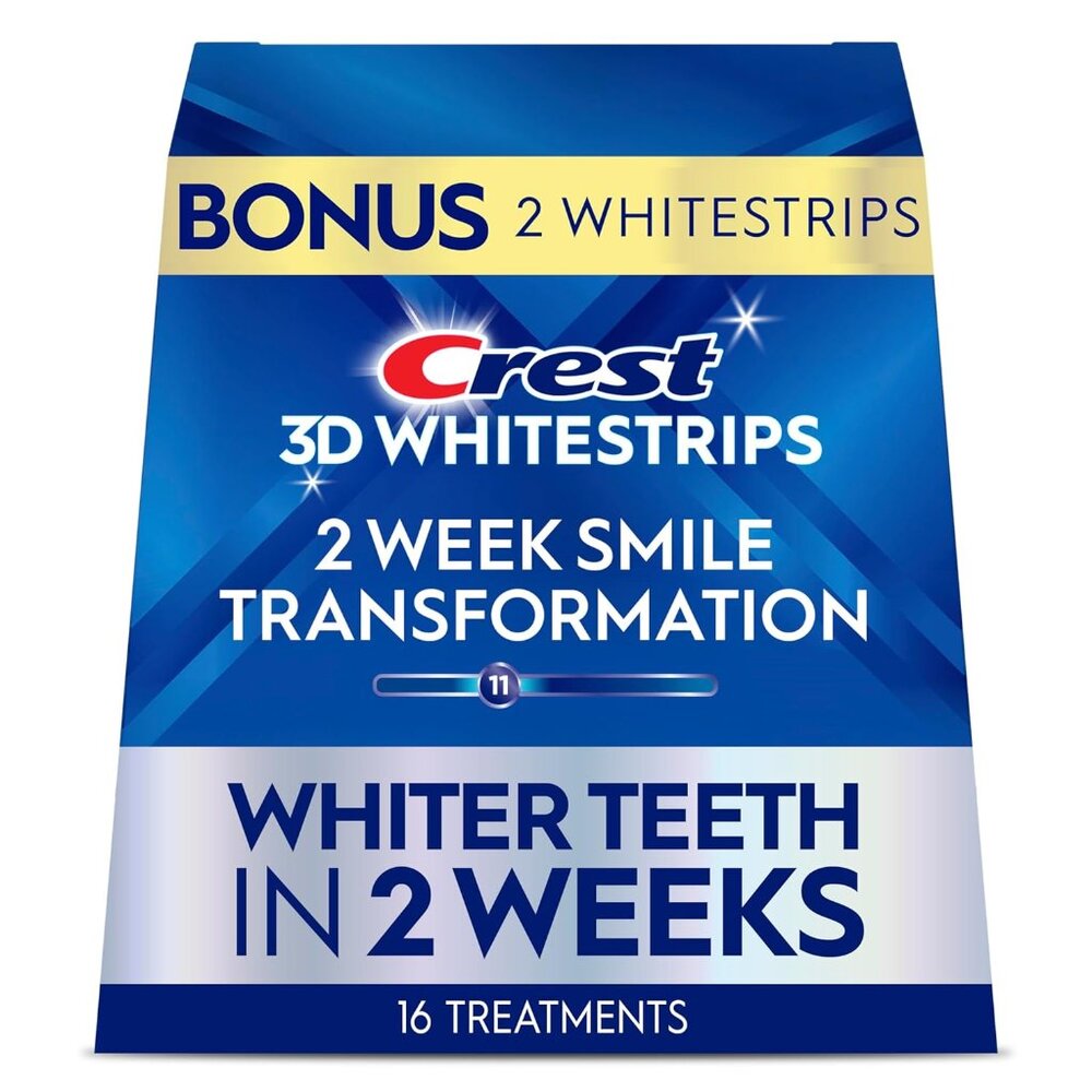 3D Whitestrips Glamorous White - 32 Strips Teeth Whitening Kit for Bright Smiles
